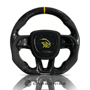 Dodge Steering Wheel(Forged Carbon Fiber+Alcantara) #08 by CARBONISE