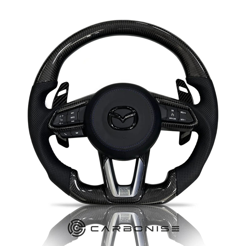 Mazda Steering Wheel (Carbon Fiber+Perforated Leather) @4 by CARBONISE