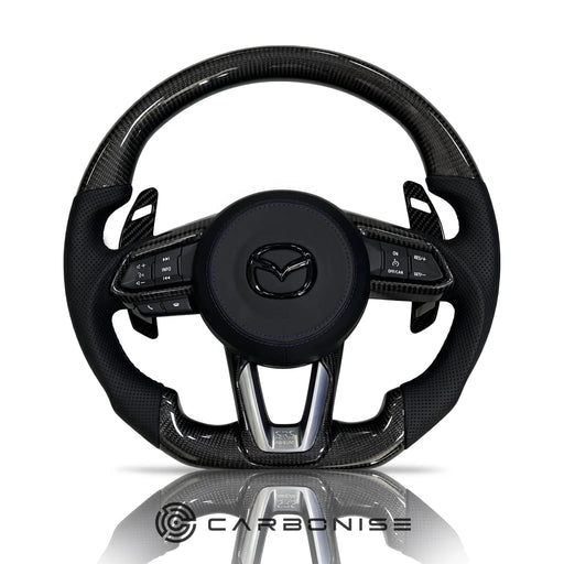Mazda Steering Wheel (Carbon Fiber+Perforated Leather) @4 by CARBONISE