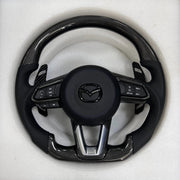 Mazda Steering Wheel (Carbon Fiber+Perforated Leather) @4 by CARBONISE