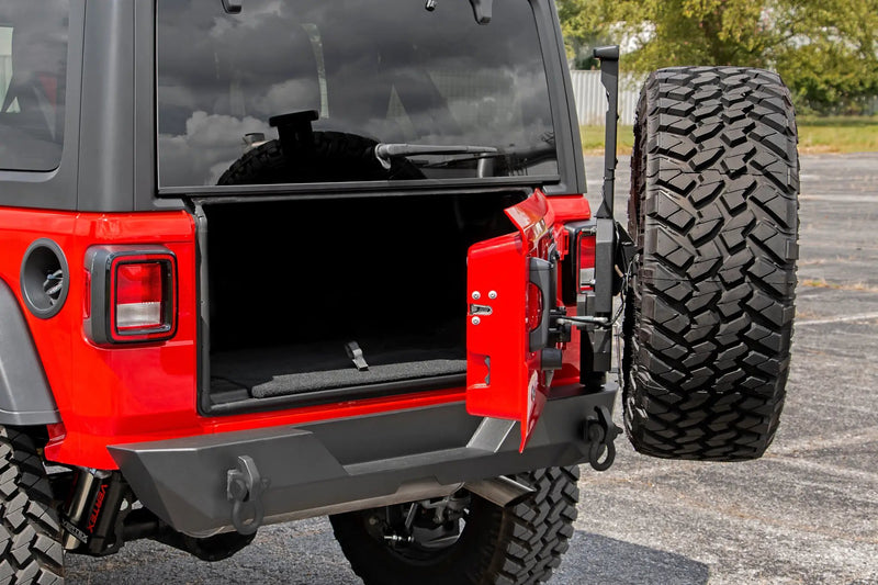 Jeep JL Rear Trail Bumper with Tire Carrier For 18-Pres Wrangler JL 4WD Rough Country by Magwarehouse.com