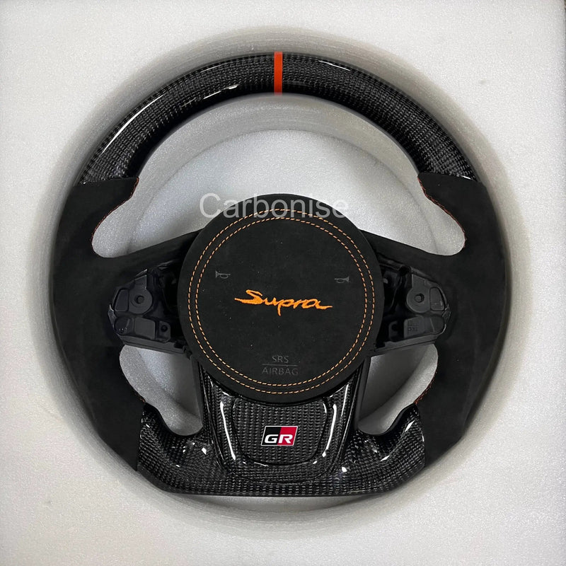 Supra Steering Wheel (Carbon Fiber+Alcantara) #17 by CARBONISE