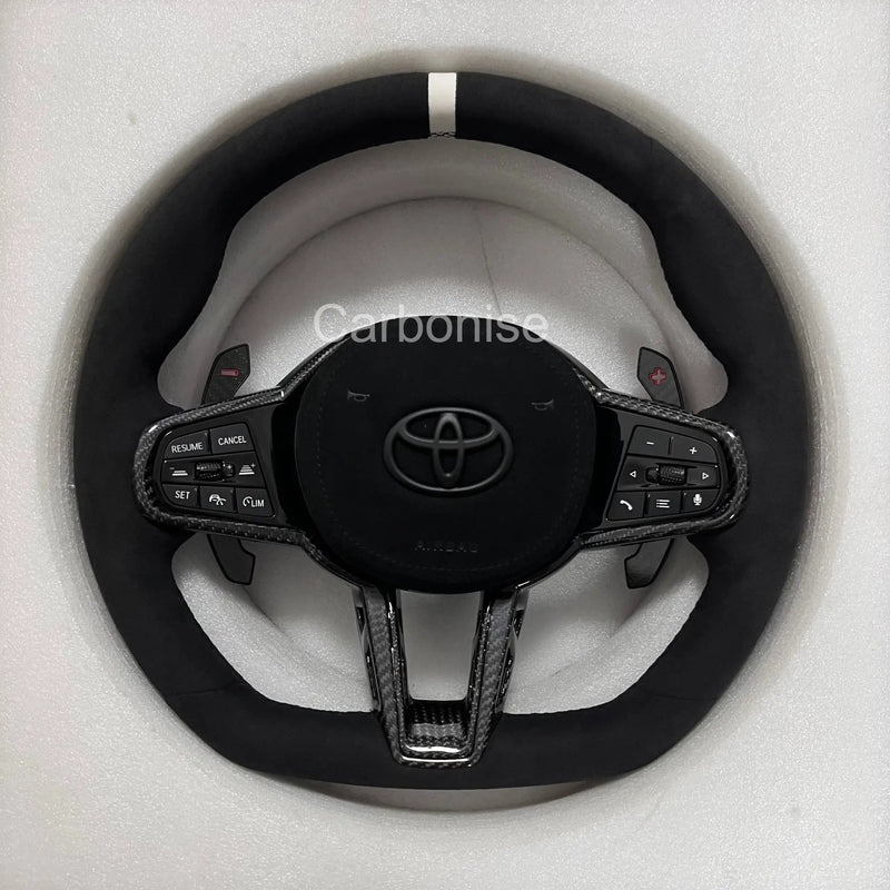 Supra Steering Wheel (Alcantara) #15 by CARBONISE