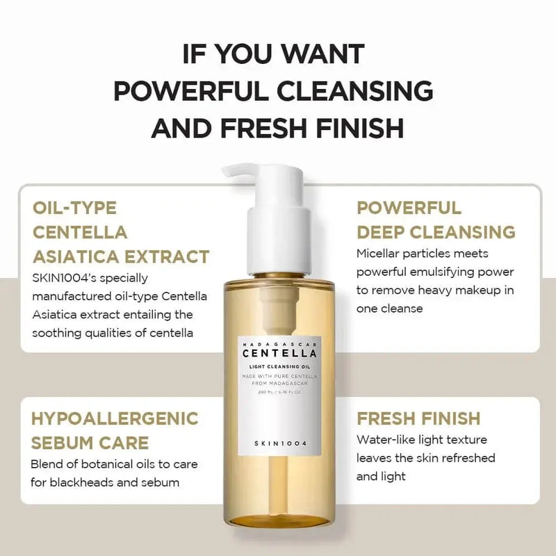SKIN1004 Madagascar Centella Light Cleansing Oil 200ml by Poppy Gifts