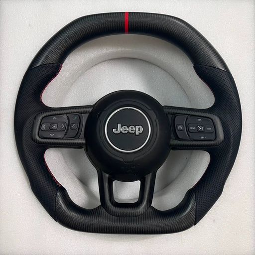 Jeep Steering Wheel (Carbon Fiber+Perforated Leather) @2 by CARBONISE