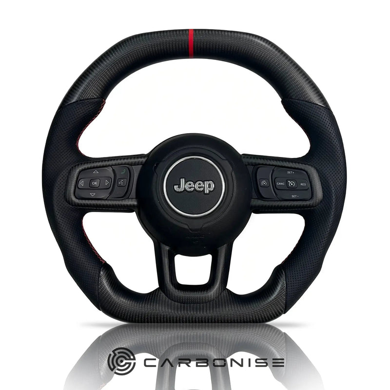 Jeep Steering Wheel (Carbon Fiber+Perforated Leather) @2 by CARBONISE