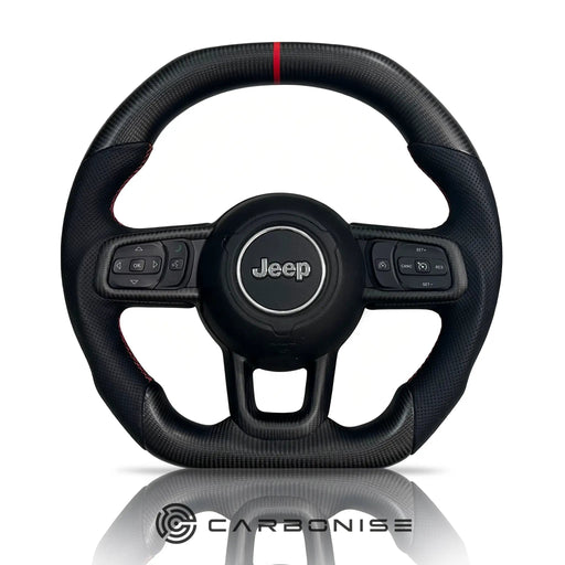 Jeep Steering Wheel (Carbon Fiber+Perforated Leather) @2 by CARBONISE