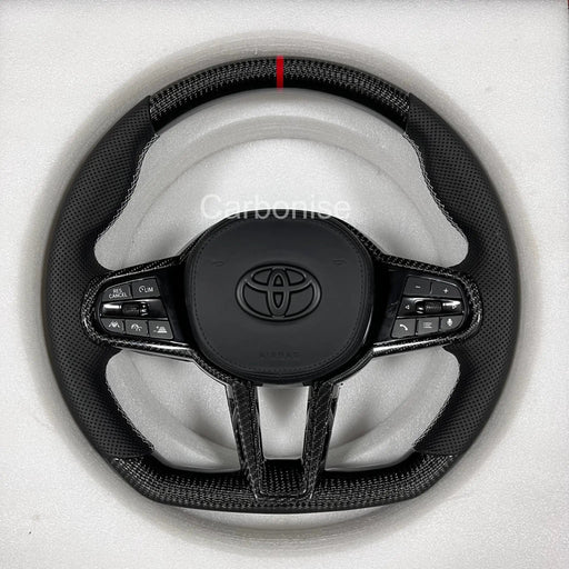 Supra Steering Wheel (Carbon Fiber+Perfortaed Leather) #14 by CARBONISE