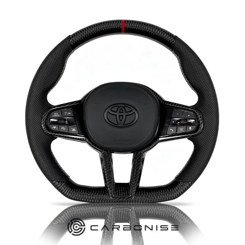 Supra Steering Wheel (Carbon Fiber+Perfortaed Leather) #14 by CARBONISE