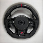 Supra Steering Wheel (Carbon Fiber+Perforated Leather)#13 by CARBONISE