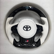 Supra Steering Wheel (Carbon Fiber+Perforated Leather) #12 by CARBONISE