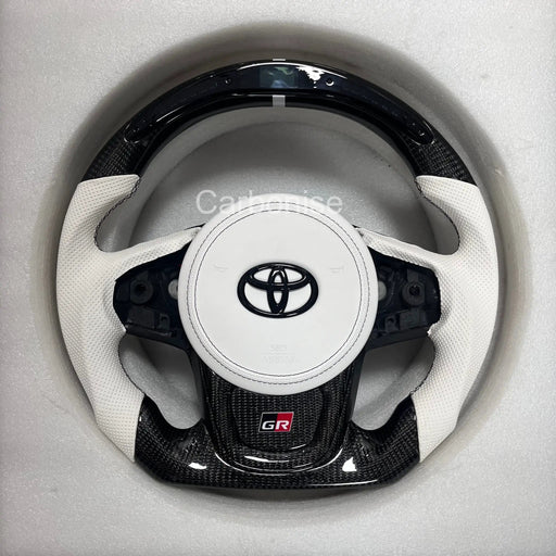 Supra Steering Wheel (Carbon Fiber+Perforated Leather) #12 by CARBONISE