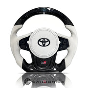Supra Steering Wheel (Carbon Fiber+Perforated Leather) #12 by CARBONISE
