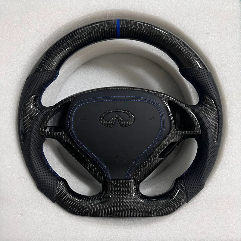 Infiniti Steering Wheel (Carbon Fiber+Perforated Leather) #01 by CARBONISE