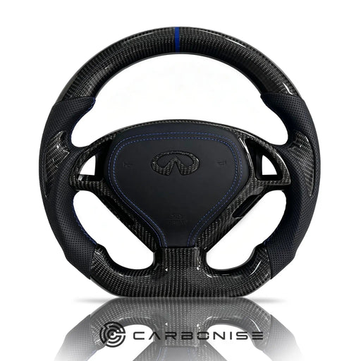 Infiniti Steering Wheel (Carbon Fiber+Perforated Leather) #01 by CARBONISE