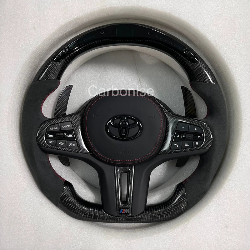 Supra Steering Wheel(Carbon Fiber+Alcantara)#10 by CARBONISE