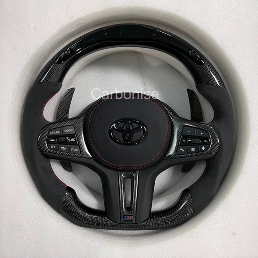 Supra Steering Wheel(Carbon Fiber+Alcantara)#10 by CARBONISE