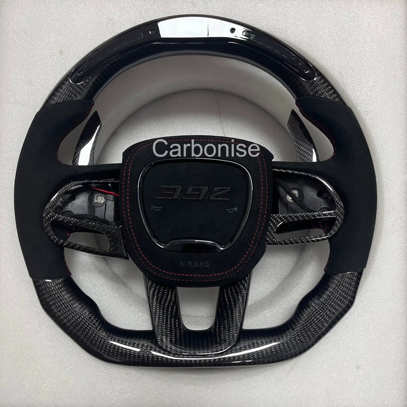 Dodge Steering Wheel(Carbon Fiber+Alcantara)#04 by CARBONISE