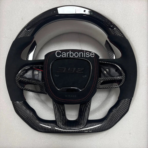 Dodge Steering Wheel(Carbon Fiber+Alcantara)#04 by CARBONISE