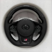 Supra Steering Wheel(Carbon Fiber+Perforated Leather)#09 by CARBONISE