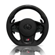 Supra Steering Wheel(Carbon Fiber+Perforated Leather)#09 by CARBONISE