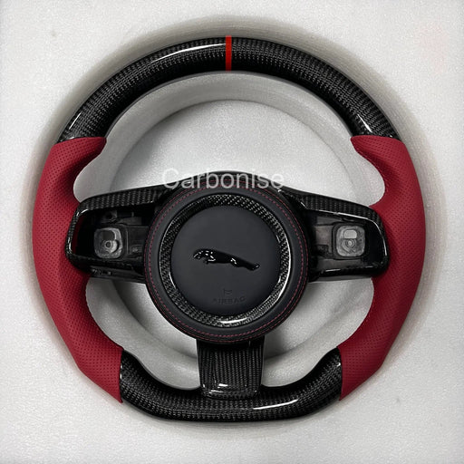 Jaguar Steering Wheel (Carbon Fiber+Perforated Leather) @5 by CARBONISE
