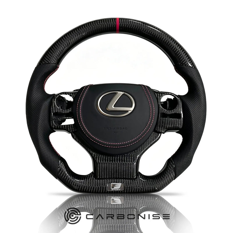 Lexus Steering Wheel (Carbon Fiber+Perforated Leather) by CARBONISE