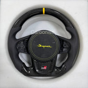 Supra Steering Wheel(Carbon Fiber+Perforated Leather) #08 by CARBONISE