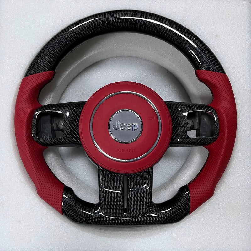 Jeep Steering Wheel (Carbon Fiber+Perforated Leather) @1 by CARBONISE
