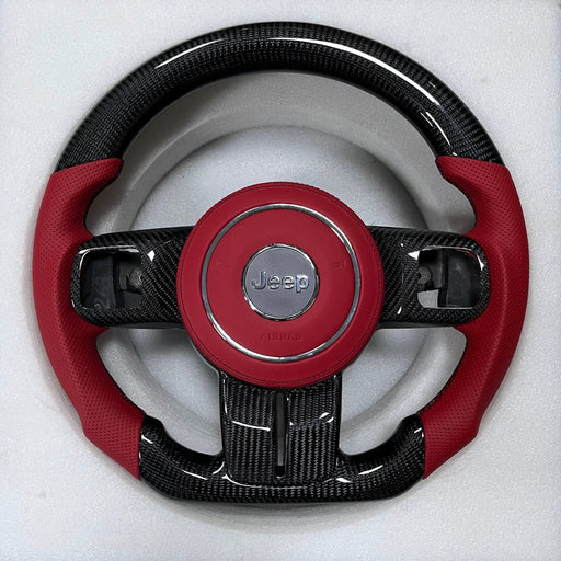 Jeep Steering Wheel (Carbon Fiber+Perforated Leather) @1 by CARBONISE