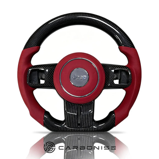 Jeep Steering Wheel (Carbon Fiber+Perforated Leather) @1 by CARBONISE