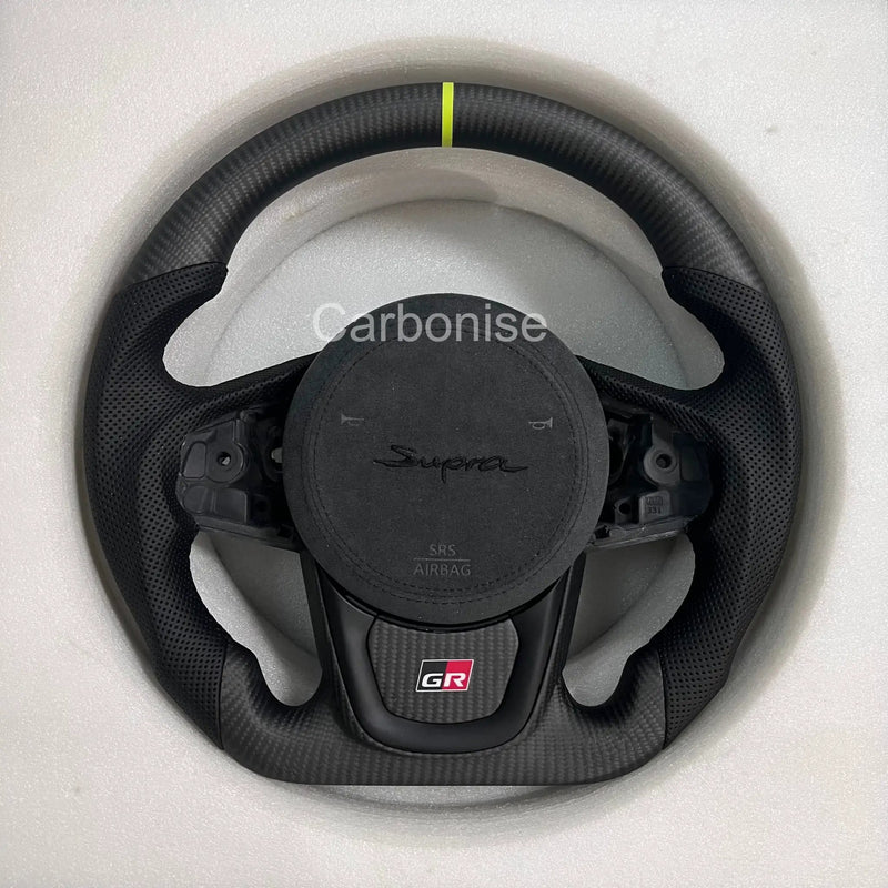 Supra Steering Wheel(Matte Carbon Fiber+Alcantara) #07 by CARBONISE