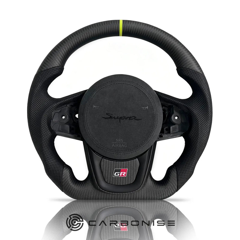 Supra Steering Wheel(Matte Carbon Fiber+Alcantara) #07 by CARBONISE