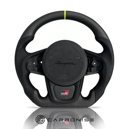 Supra Steering Wheel(Matte Carbon Fiber+Alcantara) #07 by CARBONISE