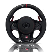 Supra Steering Wheel(Carbon Fiber+Perforated Leather)#05 by CARBONISE