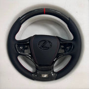 Lexus Steering Wheel (Carbon Fiber+Perforated Leather) by CARBONISE