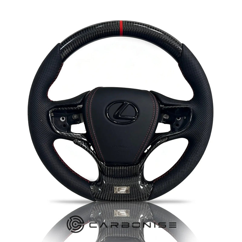 Lexus Steering Wheel (Carbon Fiber+Perforated Leather) by CARBONISE