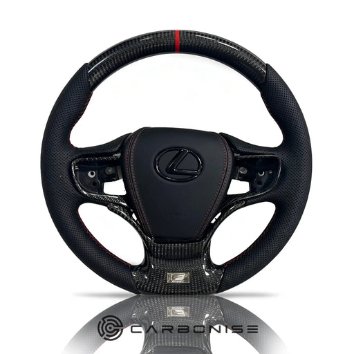 Lexus Steering Wheel (Carbon Fiber+Perforated Leather) by CARBONISE