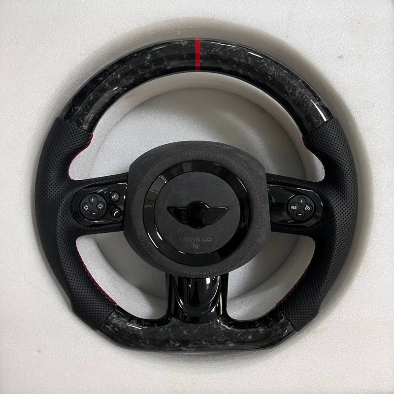 Mini Cooper Steering Wheel (Forged Carbon+Perforated Leather) #2 by CARBONISE