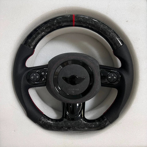 Mini Cooper Steering Wheel (Forged Carbon+Perforated Leather) #2 by CARBONISE