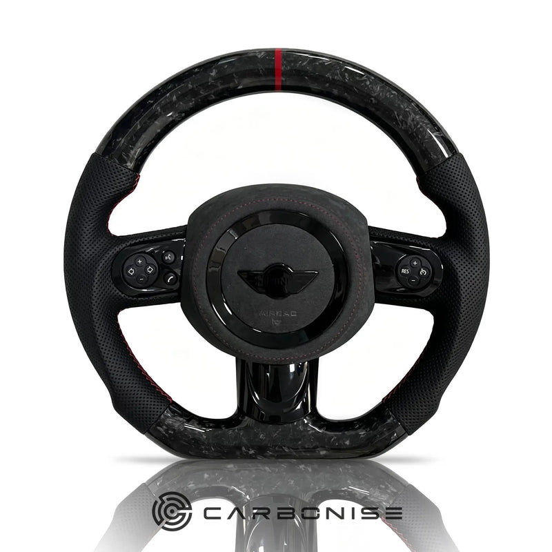 Mini Cooper Steering Wheel (Forged Carbon+Perforated Leather) #2 by CARBONISE