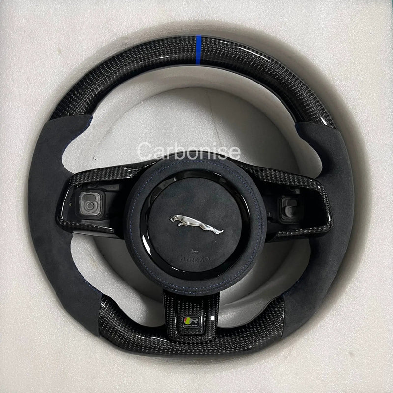 Jaguar Steering Wheel (Carbon Fiber+Alcantara) @6 by CARBONISE