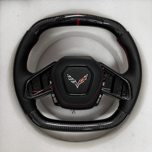 Chevrolet Steering Wheel (Carbon Fiber+Smooth Leather) @1 by CARBONISE