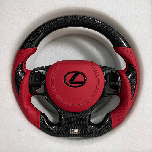 Lexus Steering Wheel (Carbon Fiber+Perforated Leather) by CARBONISE