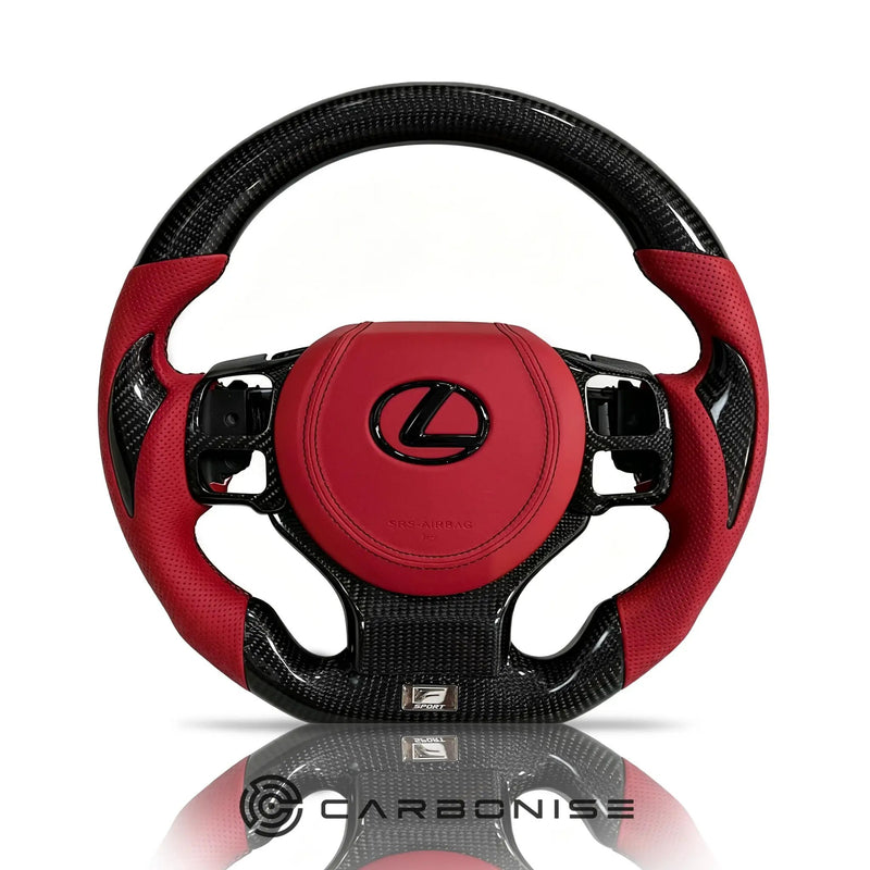 Lexus Steering Wheel (Carbon Fiber+Perforated Leather) by CARBONISE