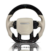 Range Rover Steering Wheel (Forged Carbon Fiber+Perforated Leather) #1 by CARBONISE