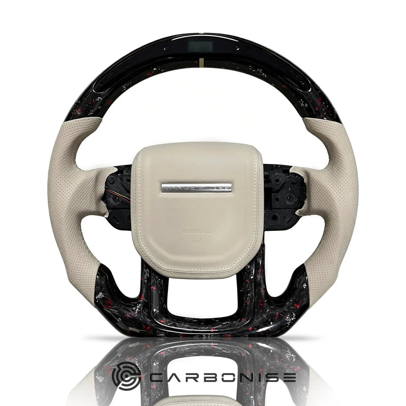 Range Rover Steering Wheel (Forged Carbon Fiber+Perforated Leather) #1 by CARBONISE