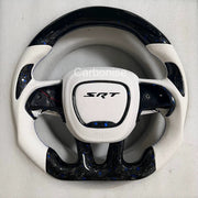 Dodge Steering Wheel(Forged Carbon Fiber+Perforated Leather) #05 by CARBONISE