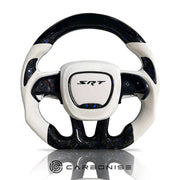 Dodge Steering Wheel(Forged Carbon Fiber+Perforated Leather) #05 by CARBONISE