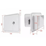 Caravan Utility Door Access Hatch Rectangle 194x165mm RV Motorhome Lock by salelink.co.nz
